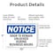 Signmission Door To Remain Unlocked During Business Hours, 10 in W x Rectangle, Plastic OS-2PACK-NS-P-710-L-11529 - alternate 3